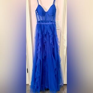 Elegant Blue Prom Dress